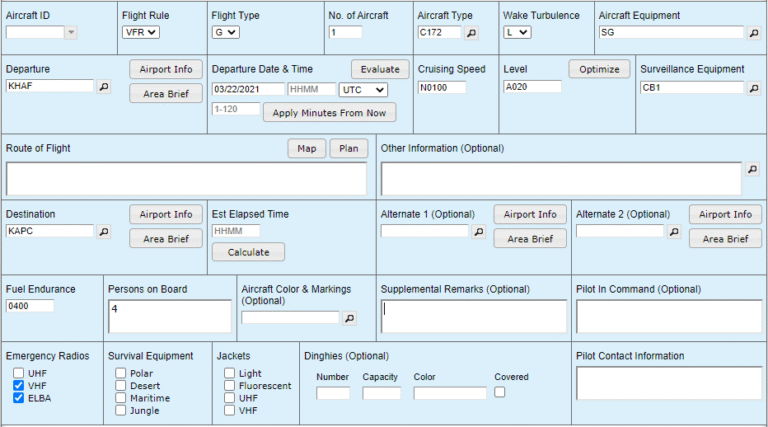 vfr flight plan flightwaypoint.com