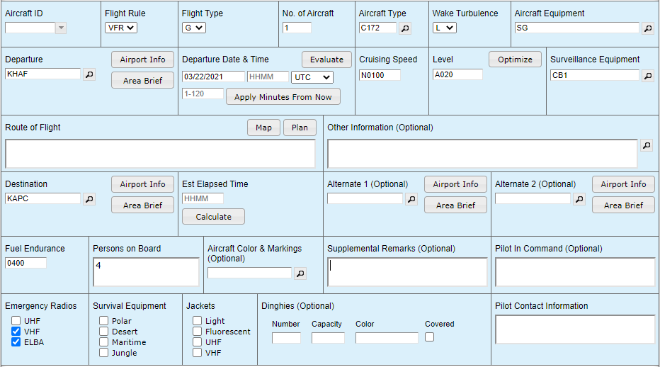 vfr flight plan flightwaypoint.com
