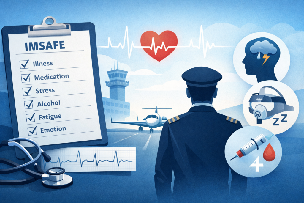 IM SAFE 是什么？FAA 飞行员健康自查与体检风险解析 - FlightWaypoint